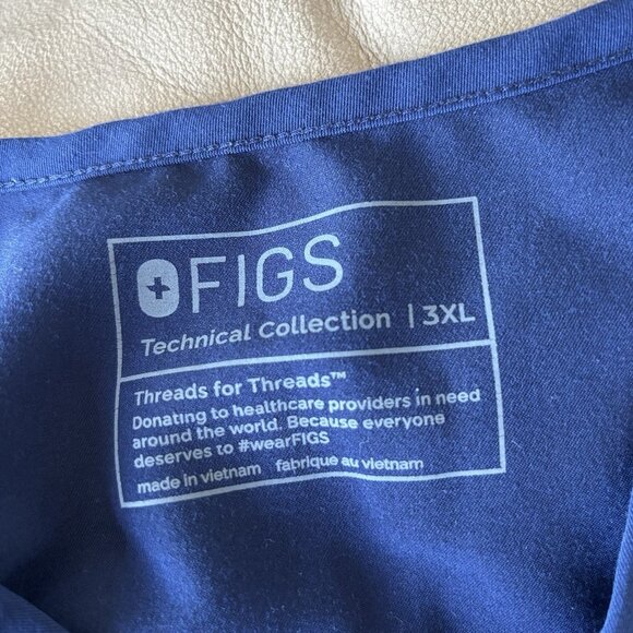 FIGS Scrubs Set Women’s Size 3XL Blue Top/jogger Pants - Picture 11 of 16
